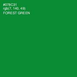 #078C31 - Forest Green Color Image